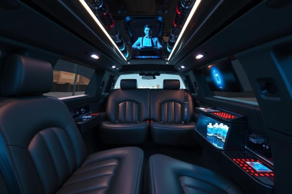 Luxury limousine interior showing premium amenities for pearson airport transfer luxury limousine interior showing premium amenities for pearson airport transfer