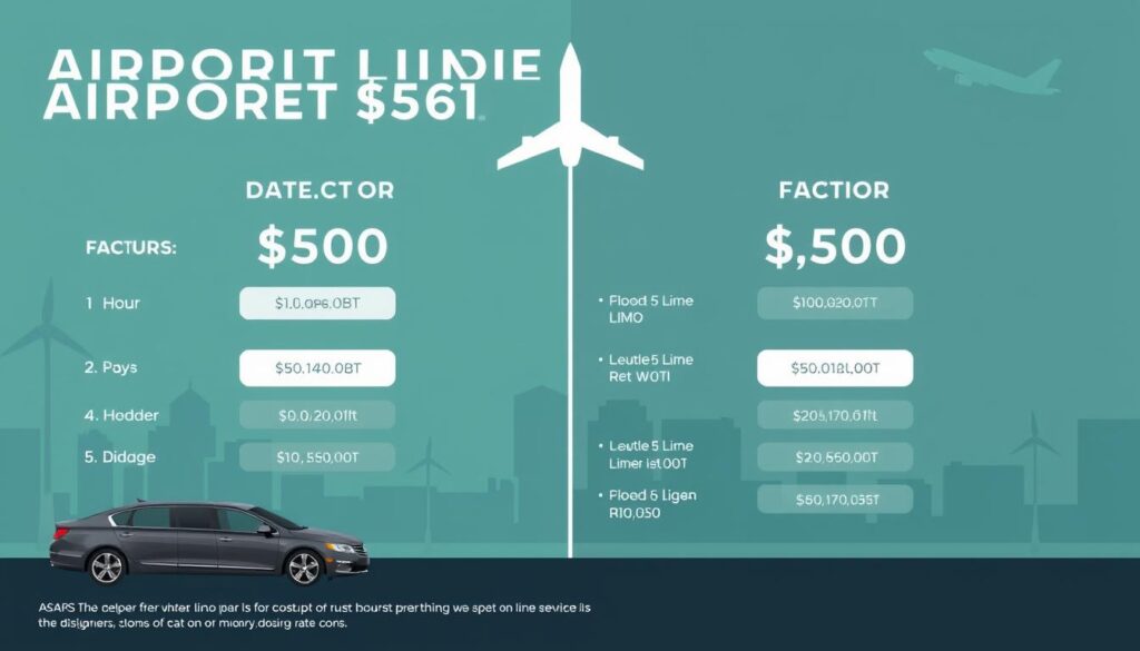 airport limo service pricing comparison chart showing different rate structures
