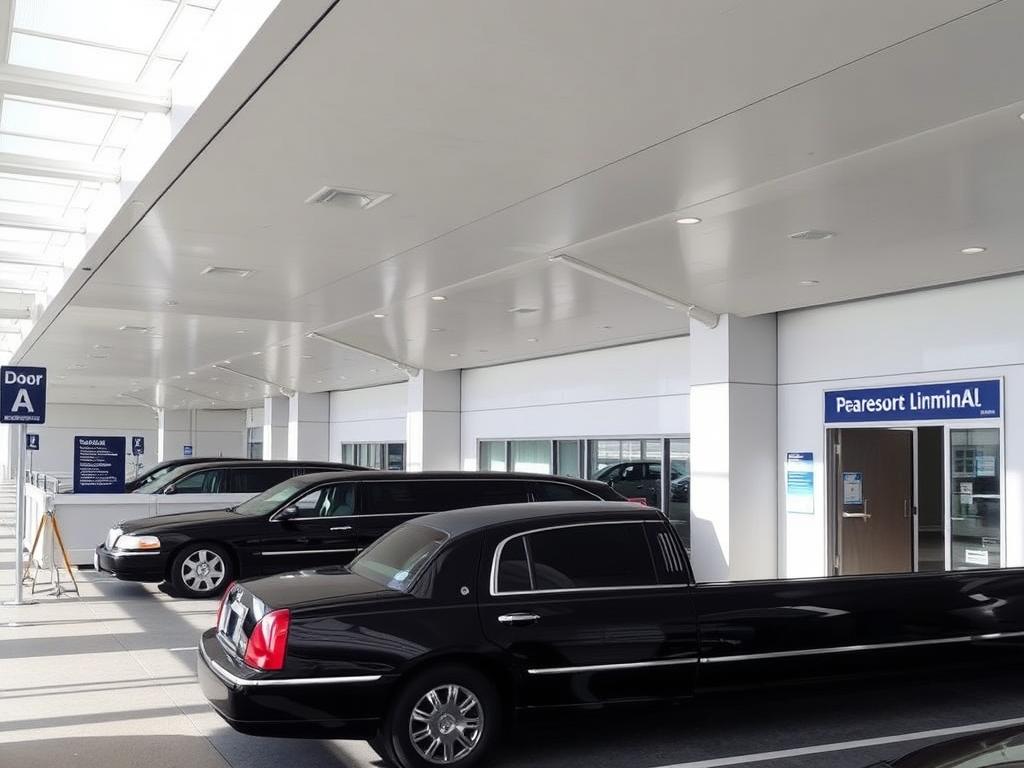 pearson airport terminal 1 limo pickup zone with signage